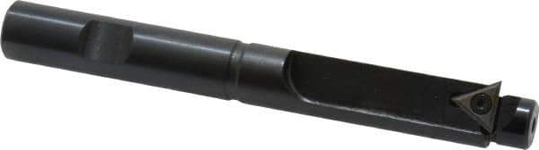 APT - 19/32 Inch Diameter, Solid Pilot, Straight 1/2 Inch Shank Diameter, 1 Insert, Indexable Counterbore - 4-3/8 Inch Overall Length, TPGH 215 Insert - Industrial Tool & Supply
