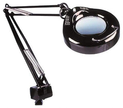 Value Collection - 38 Inch, Swing Arm, Clamp on, Fluorescent, Black, Magnifying Task Light - 22 Watt, 1.75x Magnification, 5 Inch Wide, 5 Inch Long - Industrial Tool & Supply