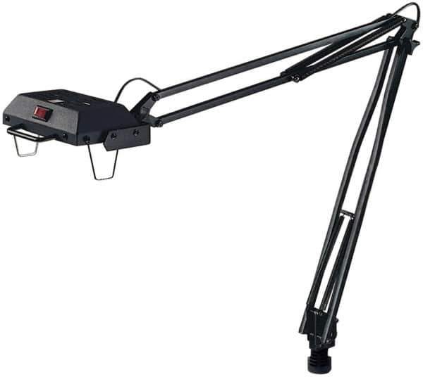 Electrix - 45 Inch, Articulated, Clamp on, Halogen, Black, General Purpose Task Light - 100 Watt, Nonmagnifying - Industrial Tool & Supply