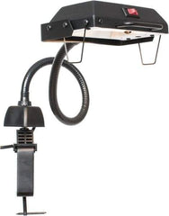 Electrix - 27 Inch, Gooseneck, Clamp on, Halogen, Black, General Purpose Task Light - 100 Watt, Nonmagnifying - Industrial Tool & Supply