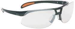 Uvex - SCT-Reflect 50 Lenses, Framed Safety Glasses - Scratch Resistant, Metallic Black Polycarbonate Frame, Size Universal, Wrap Around - Industrial Tool & Supply