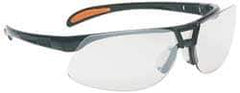 Uvex - SCT-Reflect 50 Lenses, Framed Safety Glasses - Scratch Resistant, Metallic Black Polycarbonate Frame, Size Universal, Wrap Around - Industrial Tool & Supply