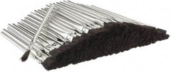 Made in USA - 13/16" Long x 1/2" Wide Horsehair Acid Brush - 6-1/8" Overall Length, Tin Handle, For Use with Flux & Solvents - Exact Industrial Supply