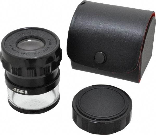 SPI - 10x Max Magnification, 1-3/8 Inch Lense Diameter, Pocket and Hand Held Optical Comparator - Reticle No. 5 - Industrial Tool & Supply