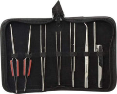 Value Collection - Stainless Steel Tweezer Set - 7 Piece - Industrial Tool & Supply