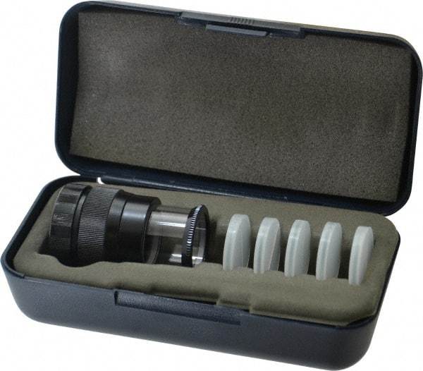 SPI - 5 Piece Reticle, 7x Max Magnification, 1 Inch Lense Diameter, Pocket Comparator - Reticle No. 1, 5, 7, 8, 12 - Industrial Tool & Supply