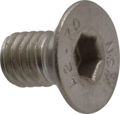 Value Collection - M6x1.00 Metric Coarse Hex Socket Drive, 90° Flat Screw - Grade 18-8 & Austenitic A2 Stainless Steel, Black Oxide Finish, Fully Threaded, 10mm OAL - Industrial Tool & Supply