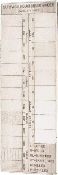 Value Collection - 2 to 500 micro Inch Surface Finish, Surface Finish Comparator - 22 Specimens - Industrial Tool & Supply