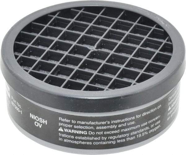 North - Black Cartridge - Series 7700, Protects Against Organic Vapor - Industrial Tool & Supply