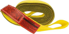 Lift-All - 12' Long x 2" Wide, 9,600 Lb Vertical Capacity, 2 Ply, Polyester Web Sling - 7,700 Lb Choker Capacity, Yellow - Industrial Tool & Supply
