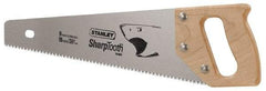 Stanley - 15" Blade Handsaw - Hardwood Handle - Industrial Tool & Supply