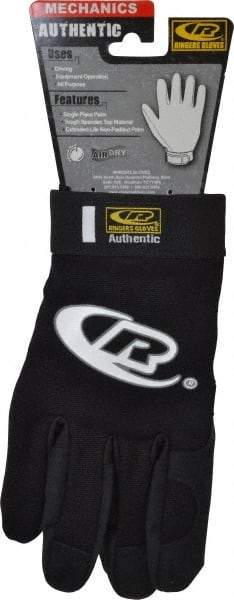 Ringers Gloves - Size 2XL (12) Synthetic Leather General Protection Work Gloves - For Mechanic's & Lifting, Uncoated, Hook & Loop Cuff, Full Fingered, Black, Paired - Industrial Tool & Supply