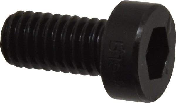 Holo-Krome - M6x1.00 Metric Coarse Hex Socket Drive, Low Socket Cap Screw - Grade 10.9 Alloy Steel, Black Oxide Finish, Fully Threaded, 12mm Length Under Head - Industrial Tool & Supply