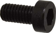 Holo-Krome - M6x1.00 Metric Coarse Hex Socket Drive, Low Socket Cap Screw - Grade 10.9 Alloy Steel, Black Oxide Finish, Fully Threaded, 12mm Length Under Head - Industrial Tool & Supply