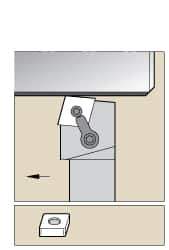 Kennametal - MCRN, Left Hand Cut, 15° Lead Angle, 1-1/4" Shank Height x 1-1/4" Shank Width, Negative Rake Indexable Turning Toolholder - 6" OAL, CN..54. Insert Compatibility, Series Kenloc - Industrial Tool & Supply