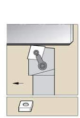 Kennametal - MCRN, Left Hand Cut, 15° Lead Angle, 1-1/4" Shank Height x 1-1/4" Shank Width, Negative Rake Indexable Turning Toolholder - 6" OAL, CN..54. Insert Compatibility, Series Kenloc - Industrial Tool & Supply