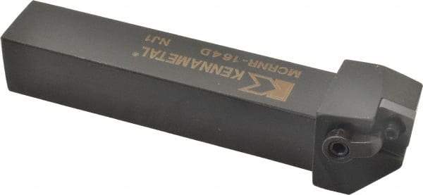 Kennametal - MCRN, Right Hand Cut, 15° Lead Angle, 1" Shank Height x 1" Shank Width, Negative Rake Indexable Turning Toolholder - 6" OAL, CN..43. Insert Compatibility, Series Kenloc - Industrial Tool & Supply