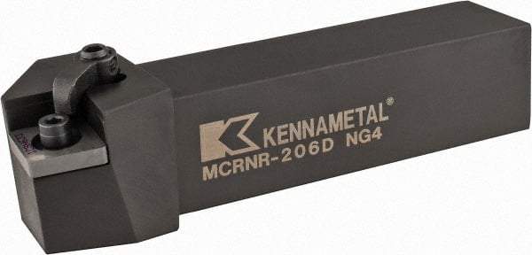 Kennametal - MCRN, Right Hand Cut, 15° Lead Angle, 1-1/4" Shank Height x 1-1/4" Shank Width, Negative Rake Indexable Turning Toolholder - 6" OAL, CN..64 Insert Compatibility, Series Kenloc - Industrial Tool & Supply