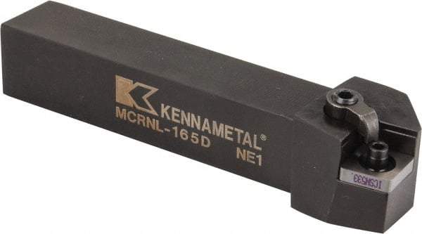 Kennametal - MCRN, Left Hand Cut, 15° Lead Angle, 1" Shank Height x 1" Shank Width, Negative Rake Indexable Turning Toolholder - 6" OAL, CN..54. Insert Compatibility, Series Kenloc - Industrial Tool & Supply