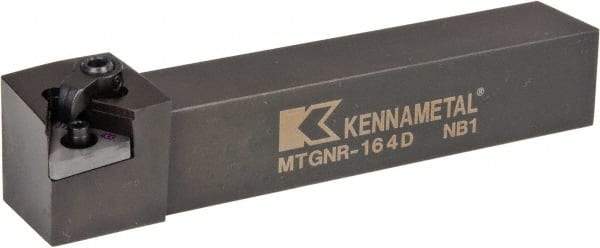 Kennametal - MTGN, Right Hand Cut, 0° Lead Angle, 1" Shank Height x 1" Shank Width, Negative Rake Indexable Turning Toolholder - 6" OAL, TN..43. Insert Compatibility, Series Kenloc - Industrial Tool & Supply