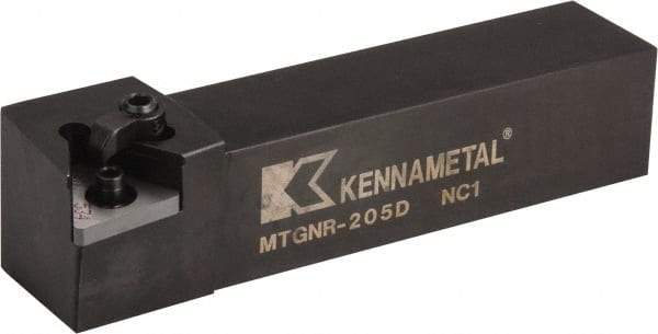 Kennametal - MTGN, Right Hand Cut, 0° Lead Angle, 1-1/4" Shank Height x 1-1/4" Shank Width, Negative Rake Indexable Turning Toolholder - 6" OAL, TN..54. Insert Compatibility, Series Kenloc - Industrial Tool & Supply