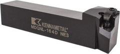 Kennametal - MDQN, Left Hand Cut, 27.5° Lead Angle, 1" Shank Height x 1" Shank Width, Negative Rake Indexable Turning Toolholder - 6" OAL, DN..43. Insert Compatibility, Series Kenloc - Industrial Tool & Supply