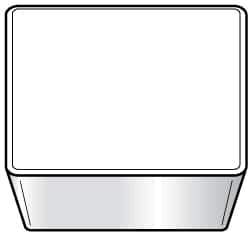 Kennametal - SPG423 Grade K68 Carbide Turning Insert - Uncoated, 90° Square, 1/2" Inscr Circle, 1/8" Thick, 3/64" Corner Radius - Industrial Tool & Supply