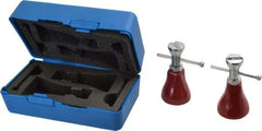 Fowler - 3 Piece, 3 to 4" High Screw Jack Set - 1-1/2" Base Diam - Industrial Tool & Supply