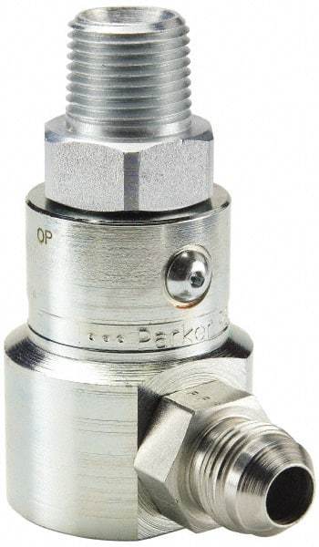 Parker - 1 NPTF to SAE(JIC) Steel Hydraulic Hose Male NPT to Male JIC Fitting - 5,000 psi - Industrial Tool & Supply