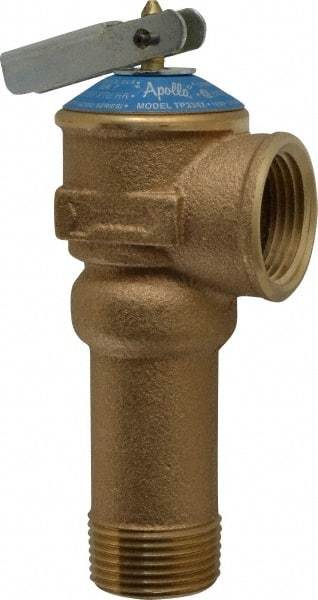 Conbraco - 3/4" Outlet, Water Heater Relief Valve - 150 Max psi, 100,000 BTUs - Industrial Tool & Supply