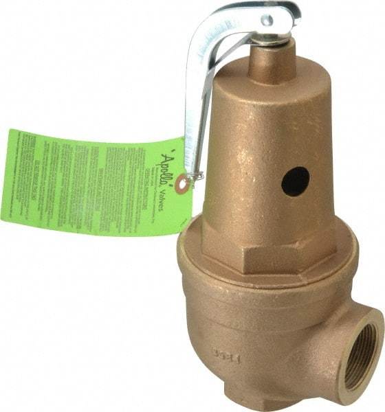 Conbraco - 1-1/2" Inlet, 1-1/2" Outlet, ASME Safety Relief Valve - 30 Max psi, 3,151,000 BTUs - Industrial Tool & Supply