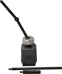 TESA Brown & Sharpe - 1-1/4" Long x 1-1/4" Wide x 1-3/4" High Magnetic Indicator Base with Holders - 7/32 & 4-3/8" Rod Length, Post Arm (Ball & Socket) - Industrial Tool & Supply