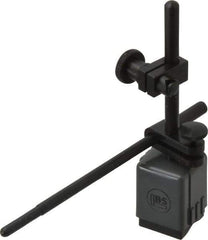 TESA Brown & Sharpe - 1-1/4" Long x 1-1/4" Wide x 1-3/4" High Magnetic Indicator Base with Holders - 4-1/2" Rod Length, Post Arm (Fixed Upright) - Industrial Tool & Supply