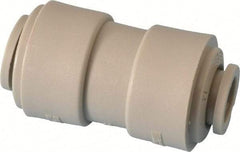 Parker - 1/2 x 3/8" Outside Diam, Acetal Push-to-Connect Tube Union - 250 Max psi, Tan - Industrial Tool & Supply