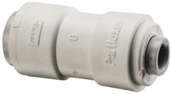 Parker - 3/8 x 1/4" Outside Diam, Polypropylene Push-to-Connect Tube Union - 150 Max psi, Tan - Industrial Tool & Supply