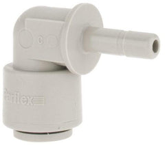 Parker - 3/8" Outside Diam, Acetal Push-to-Connect Tube Plug-In Elbow - 300 Max psi, 1/4" Stem Diam, Tan - Industrial Tool & Supply