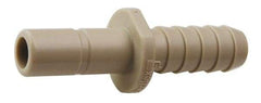 Parker - 3/8" Outside Diam, Kynar Push-to-Connect Tube Tube-to-Barb Connector - 300 Max psi, 3/8" Stem Diam, Tan - Industrial Tool & Supply