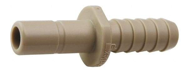 Parker - 3/8" Outside Diam, Polypropylene Push-to-Connect Tube Tube-to-Barb Connector - 150 Max psi, 3/8" Stem Diam, Tan - Industrial Tool & Supply