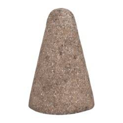 Norton - Type 17R, 2" Max Diam, 3" Head Thickness, 20 Grit Round Tip Cone - Zirconia Alumina, Very Coarse Grade, 5/8-11 Shank Thread - Industrial Tool & Supply