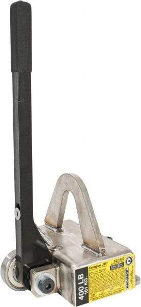 Mag-Mate - 400 Lb Load Capacity, Magnetic Lifter - 6-3/4" High x 7-1/4" Wide, For Use with Flats - Industrial Tool & Supply