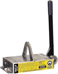 Mag-Mate - 1,500 Lb Load Capacity, Magnetic Lifter - 6-3/4" High x 7-1/4" Wide, For Use with Flats - Industrial Tool & Supply