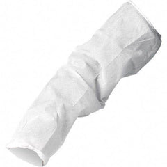 KleenGuard - Size Universal, White Kleenguard Disposable Sleeve Protectors - 18" Long Sleeve, Elastic Opening at Both Ends - Industrial Tool & Supply