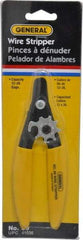 General - 26 to 12 AWG Capacity Precision Wire Stripper - 5-1/2" OAL, Plastic Coated Handle - Industrial Tool & Supply