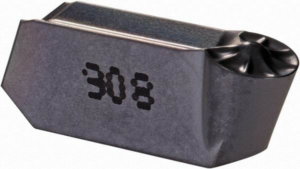 Iscar - 525GIMY Grade IC908, 5mm Cutting Width Carbide Grooving Insert - 2.5mm Max Depth of Cut, Neutral, 2.5mm Corner Radius, TiAlN Finish - Industrial Tool & Supply