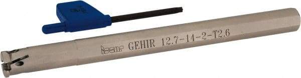 Iscar - GEHI, Internal, Right Hand, 0.102" Max Depth of Cut, 0.075 to 0.095" Groove Width, Indexable Grooving Tool Holder - GEMI.., GEPI.. Insert Compatibility, 1/2" Shank Width, 6" OAL, Through Coolant - Industrial Tool & Supply
