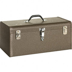 Kennedy - 1 Tray Tool Box - 20-1/8" Wide x 7-1/8" Deep x 7-1/4" High, Steel, Brown - Industrial Tool & Supply
