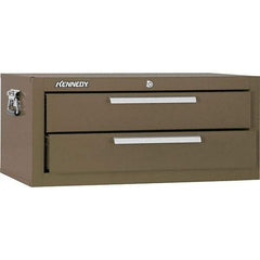 Kennedy - 2 Drawer Brown Drawer Chest Base - 26-5/8" Wide x 11-3/4" High x 12-1/2" Deep, Use with Models 263, 266, 360 Chests & 27", 29", 34" Roller Cabs - Industrial Tool & Supply