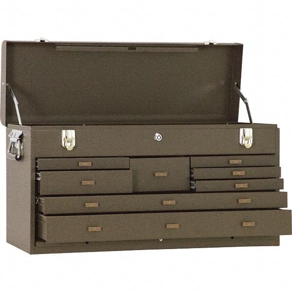 Kennedy - 8 Drawer Machinist's Tool Chest - 26-3/4" Wide x 8-1/2" Deep x 13-5/8" High, Black - Industrial Tool & Supply