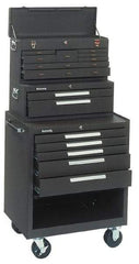 Kennedy - 15 Drawer, 3 Piece, Brown Steel Tool Storage System - 12-1/2 Inches Deep 9-1/2 Inches High 26.68 Inches Wide Base and 3 Inches Deep x 35 Inches High x 29 Inches Wide Roller Cabinet - Industrial Tool & Supply