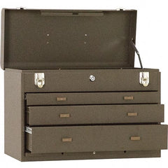 Kennedy - 3 Drawer Tool Chest - 20-1/8" Wide x 8-1/2" Deep x 13-5/8" High, Steel, Brown - Industrial Tool & Supply